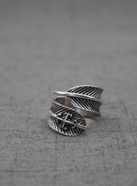 古装活口羽毛戒指男女女汉风古装