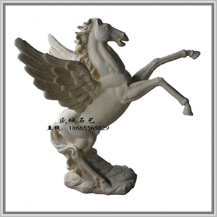 玻璃钢雕塑沙岩飞马圆雕人造砂岩浮雕圆雕酒店会所装修立体壁画