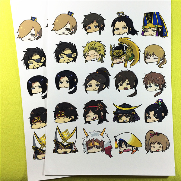 绮丽屋日本动漫周边战国无双Q版头像趣味高光覆膜贴纸满包邮新品