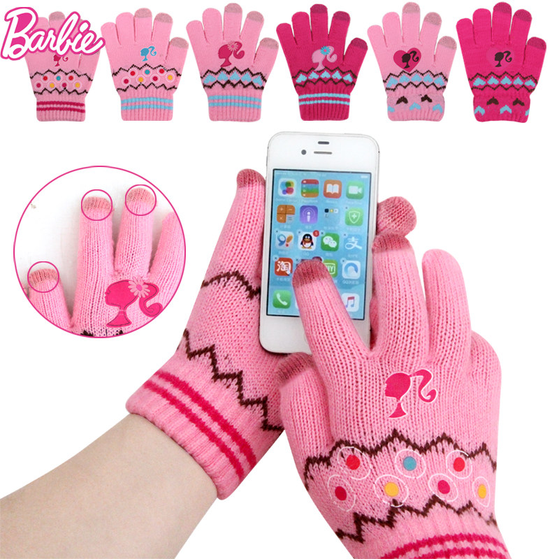 Gants pour fille BARBIE en acrylique - Ref 2150208 Image 1