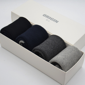 保暖防寒毛圈袜子男士冬季加厚毛巾底运动长筒袜加绒纯棉中筒袜男