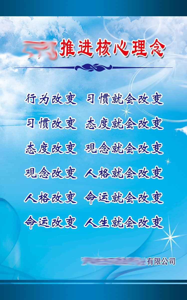 604办公装饰海报展板素材2tps推进核心理念制度版面