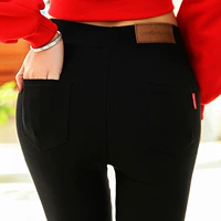Черный высокая Талия черный Наставь брюки носить карандашные штаны леггинсы стиль женский большой размер женский демисезонный стиль