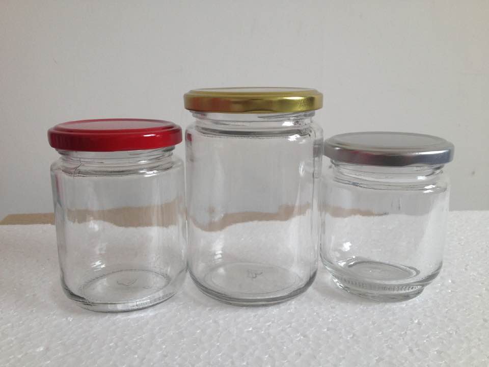 240ml玻璃瓶酱菜瓶蜂蜜瓶罐头瓶带盖果酱瓶食品罐圆形密封罐