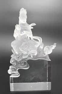 琉璃工房居家保平安神像——华彩云水观音 结婚开业生日商务礼品