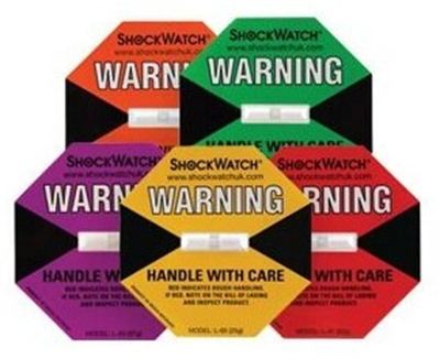 促销美国原装进口shockwatch防碰撞显示标签物流标签防倾斜标签