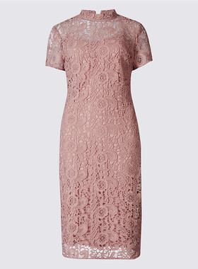 新款白色淑女气质中长款蕾丝两件套修身连衣裙特大码福利价