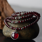 Ancient tree thousand vines wine red natural Garnet bracelets ladies Crystal bracelets authentic beauty multi-circle ornaments, 0706