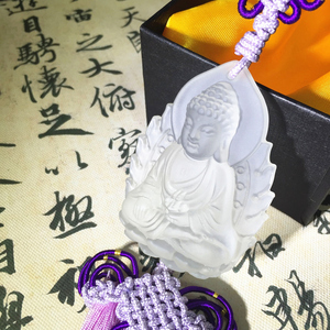 车内饰如来车挂古法琉璃汽车后视镜挂件大日如来挂饰平安