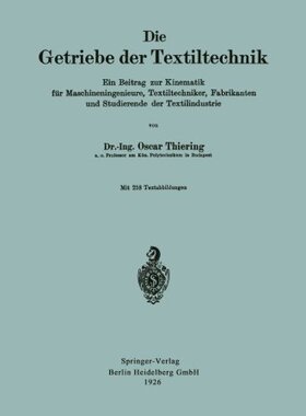 【预订】Die Getriebe Der Textiltechnik: Ein ...
