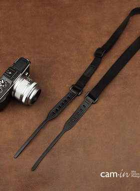 cam-in 可调长度单反数码照相机背带 微单肩带通用型黑色 CAM1821