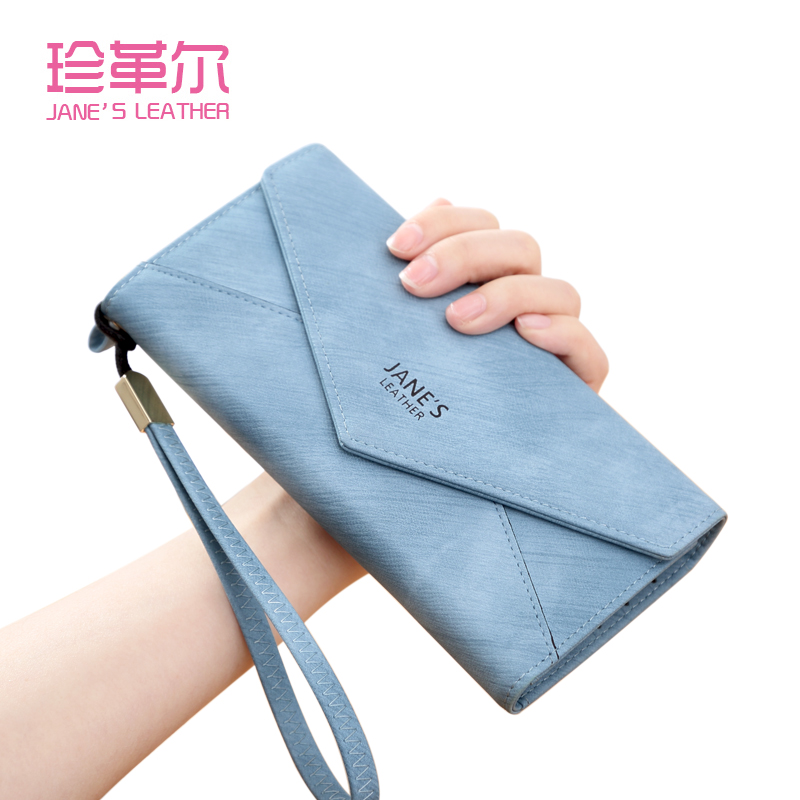 2018新款小众设计师简约折叠少女ins钱包女长款手拿包复古皮夹子