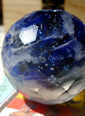 日本艺术家黑川大介天空六曜星花瓶手吹玻璃花插茶具礼品耀变铭刻