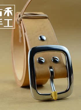 古禾手工加宽植鞣不锈钢日字扣