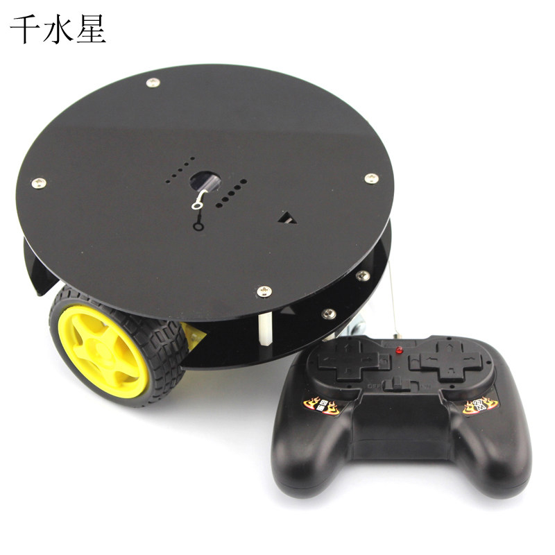 趣味遥控车小圆电子自制手工遥控车diy套件机器人初中科技小制作