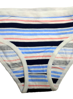 哟呼！old navy*4-5岁女童蓝色条纹印花全棉三角内裤短裤6224751
