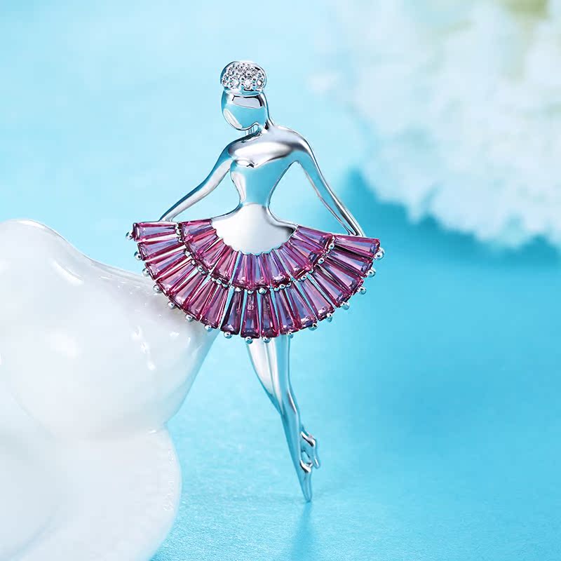 Broche femme en Zircon diamant - Ref 1174955 Image 5