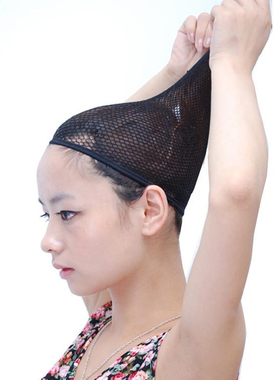 佩戴两头通高级假发