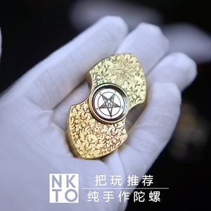 新款美国EDC指尖陀螺纯银款撒旦赞歌纯手工定制指间旋转成人减压