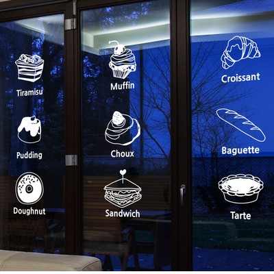 Cake bread Sticker Glass Sticker Wall Stickers baking Western Restaurant Coffee bar shop Window stickers decoratein the Home accessories , Stickers , Wall Stickers  category - from Buy2taobao.com to provide professional Taobao agent buy service
