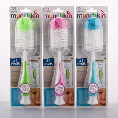 美国  麦肯齐MUNCHKIN二合一奶瓶刷奶嘴刷 清洁奶瓶好帮手