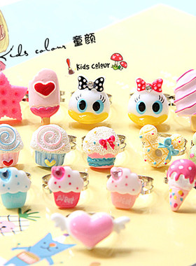 韩国发饰品儿童青蛙可调节指环