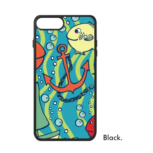 适用于iPhone海洋航海船鱼多彩Xr手机壳max保护套678pro硅胶112