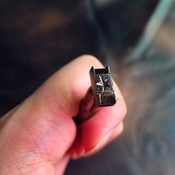 皮雕皮艺印花工具 DIY手工皮革新品精雕钢制席纹印刻印章 JLPX003