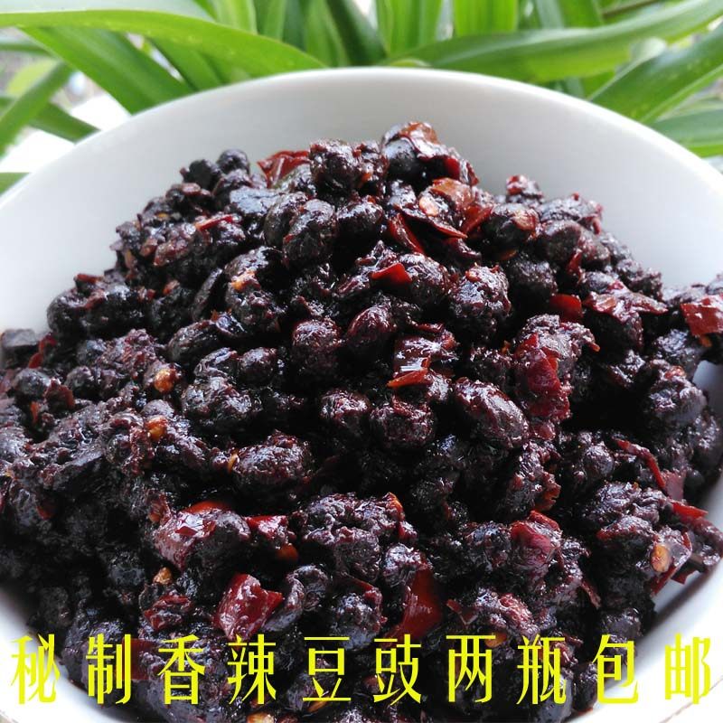 湖南风味豆豉香辣豆豉酱自制干豆豉衡阳常宁特产500克两件包邮