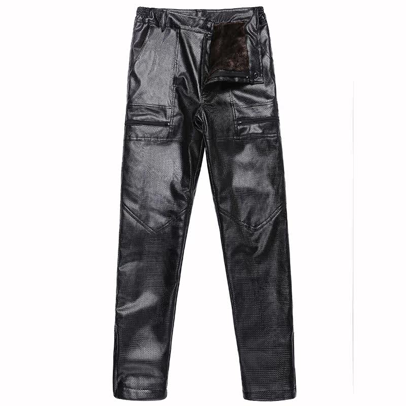 Pantalon cuir homme droit pour hiver - Ref 1482584 Image 1