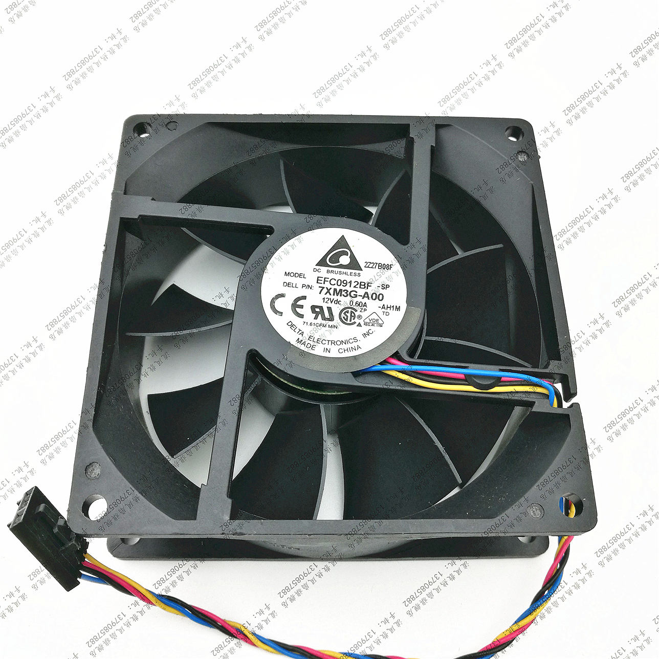 全新台达 EFC0912BF WC236 12V 0.60A 9CM 9032 4线 温控散热风扇