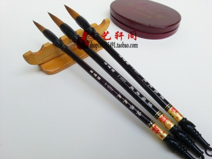 毛笔 京狼虎尾 狼毫硬毫毛笔 大中小楷 书法笔 湖笔 一支的价格