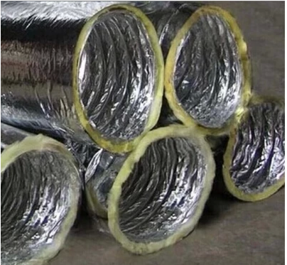 金冷保温软管 夹筋铝箔 Φ100×9m 保温风管 铝箔风管 空调新风管