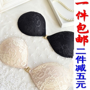 蕾丝 隐形 文胸 影形 硅胶 婚纱 内衣 无肩带胸罩薄透气聚拢胸贴