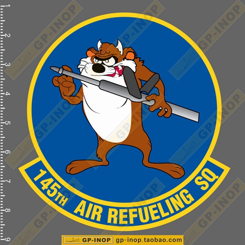 第145加油机中队个性贴纸异形贴潮贴行李箱贴车贴