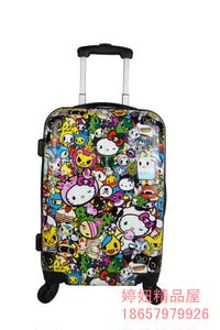 现货Tokidoki 淘奇多奇 拉杆旅行行李箱hellokitty仙人掌联名