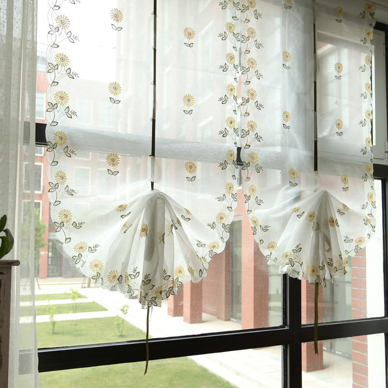 Korean Daisy Tira curtain finished product Balloon Curtain Shalian Lifting Roman blinds kitchen Windows Sector shadingin the Home Fabric , Curtains and curtain accessories , Curtains  category - from Buy2taobao.com to provide professional Taobao agent buy service