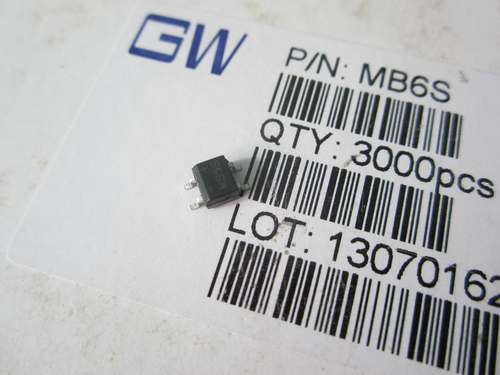 桥田|整流桥 MB6S 0.5A/600V SOP4 贴片 大芯片 全新正品  现货
