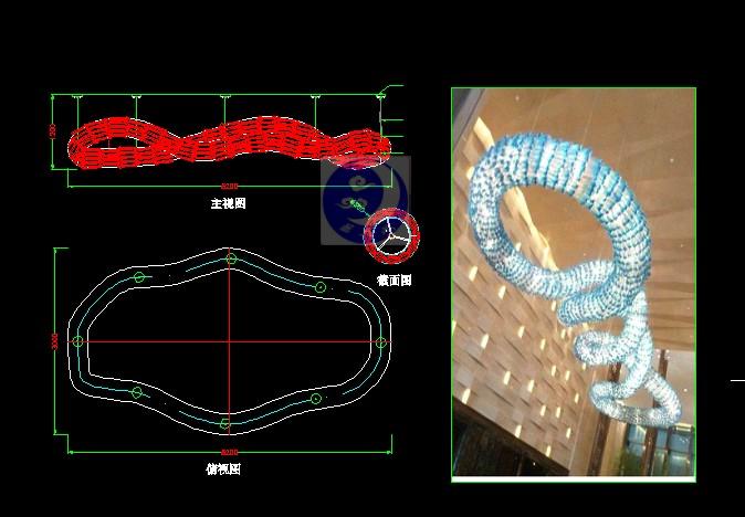 别墅酒店灯具设计图纸资料CAD图纸非标工程灯饰代画绘图会所装饰图片