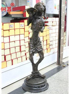 黄铜迎宾门庭站姿工艺品