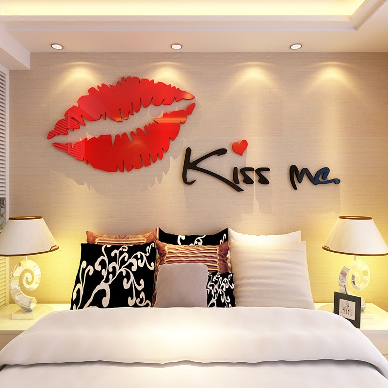 KISEEME Wall stickers 3D three-dimensional Acrylic Marriage room bedroom originality Decorative painting sofa a living room television Background wallin the Home accessories , Stickers , Wall Stickers  category - from Buy2taobao.com to provide professional Taobao agent buy service