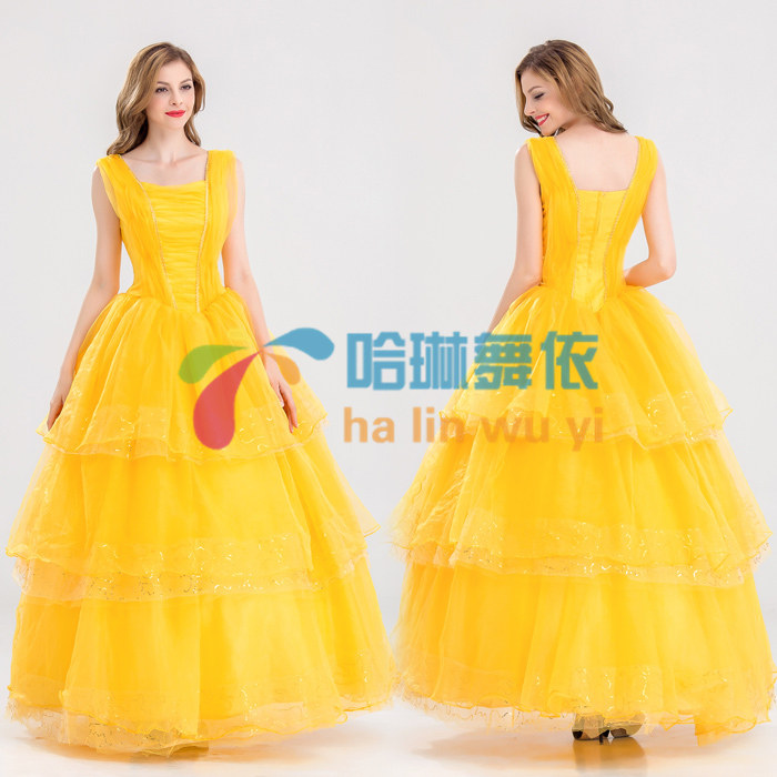 cosplay服装女成人迪士尼动漫贝尔公主裙美女与野兽角色扮演cos