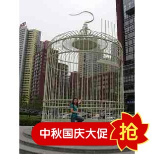 藝見傾心鐵藝裝飾鳥籠歐式婚慶櫥窗擺件婚禮攝影道具白色大號簡約