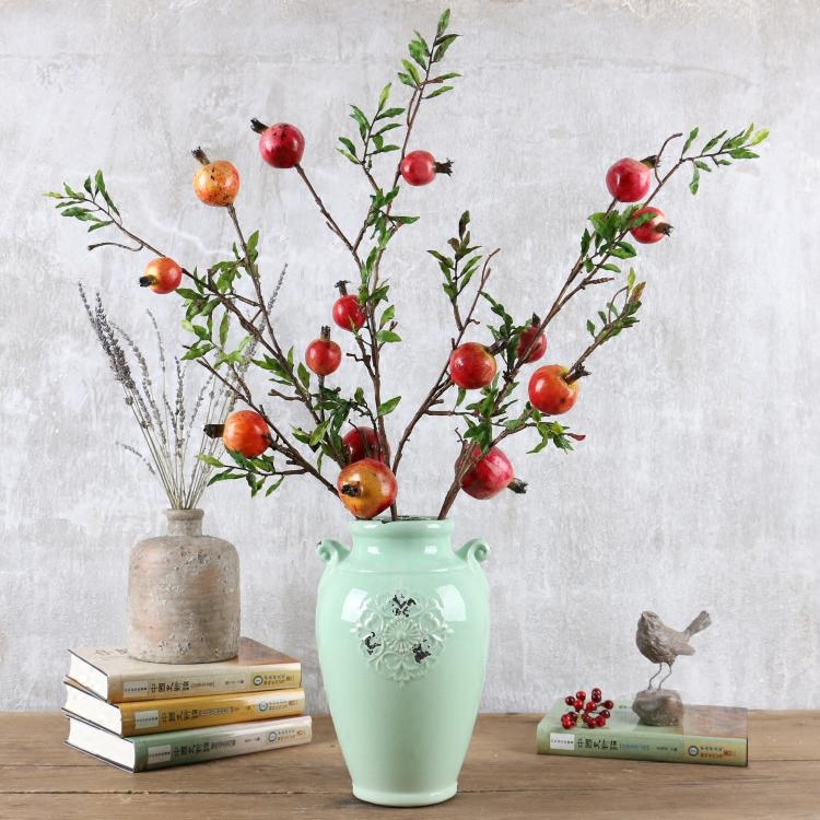 仿真大红石榴果树枝 长枝橘色单枝小石榴 浆果仿真花婚庆装饰花艺在类目 家居饰品, 花瓶/花器/仿真花/仿真饰品, 仿真花/假花中 - 来自Buy2taobao.com提供专业的淘宝代购服务