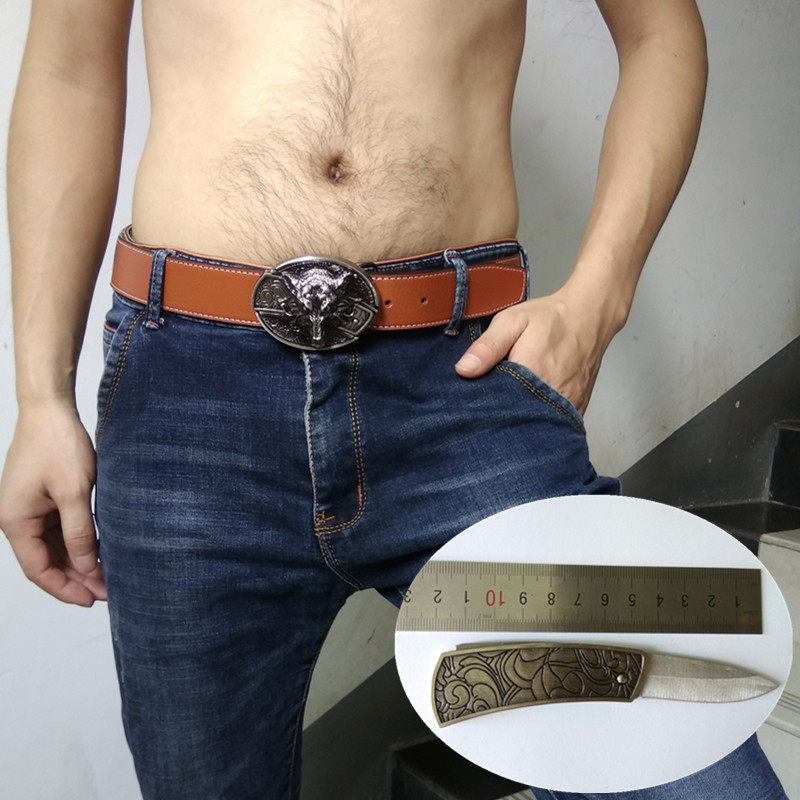 便携防身暗器小刀野外战术防身刀具皮带女生防狼刀具水果刀裤带潮