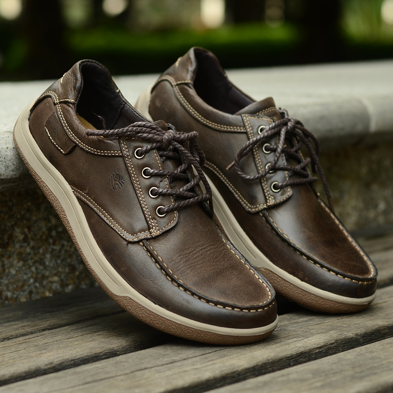 厚底外贸原单透气系带商务男鞋