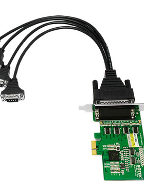 PCIE串口卡DB9针COM口电脑扩展pci-e转4口RS232转换卡 宇泰UT-784