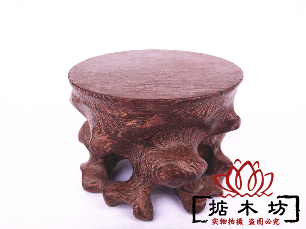 木雕摆件随型底座 圆形底座红木底座 奇石玉器紫砂壶底座单高底座
