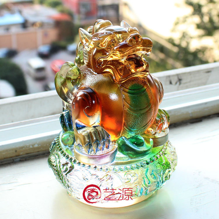 琉璃招财摆件貔貅时尚创意家居饰品开业祝寿礼品礼物个性定制刻字