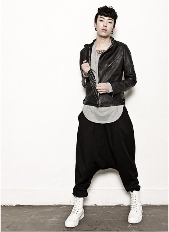 秋装新款韩版潮男休闲裤 大裆裤 低档跨裤 男哈伦裤飞鼠裤有大码